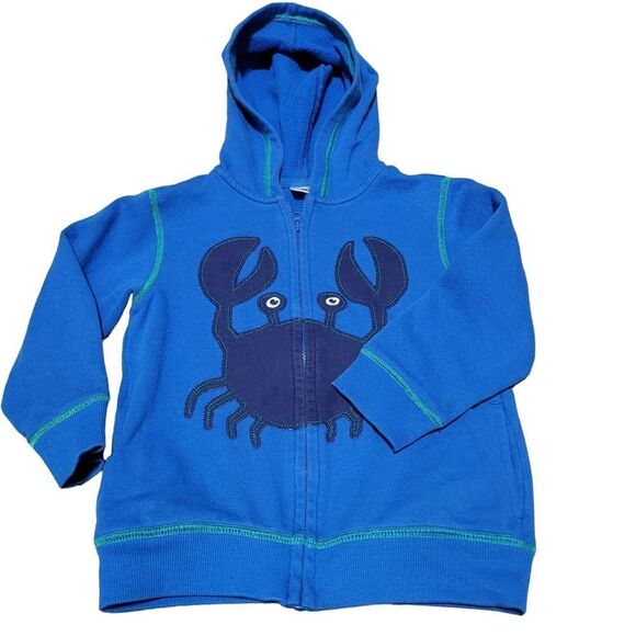 Gymboree blue crab hooded sweatshirt 3T - Picture 1 of 2